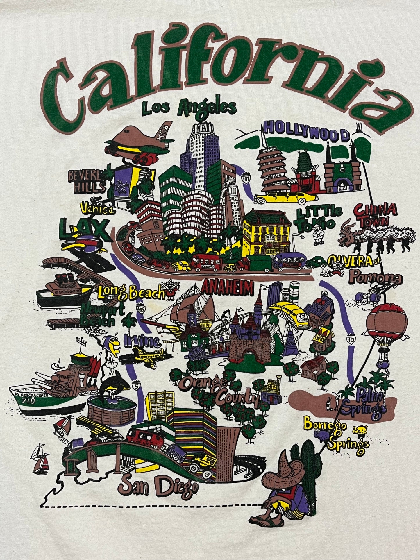 1990s Los Angeles California Souvenir T-Shirt