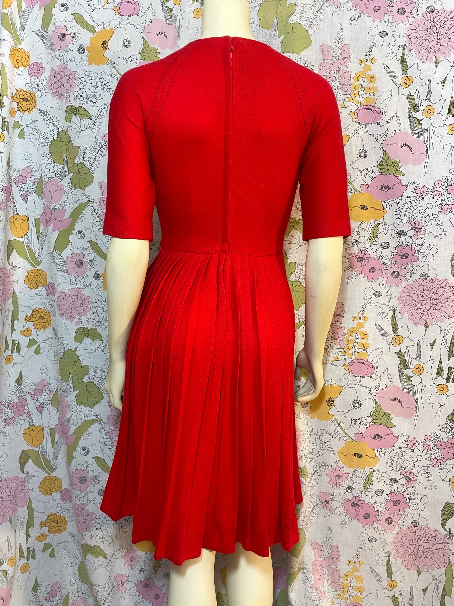 1960s Cherry Red Dress