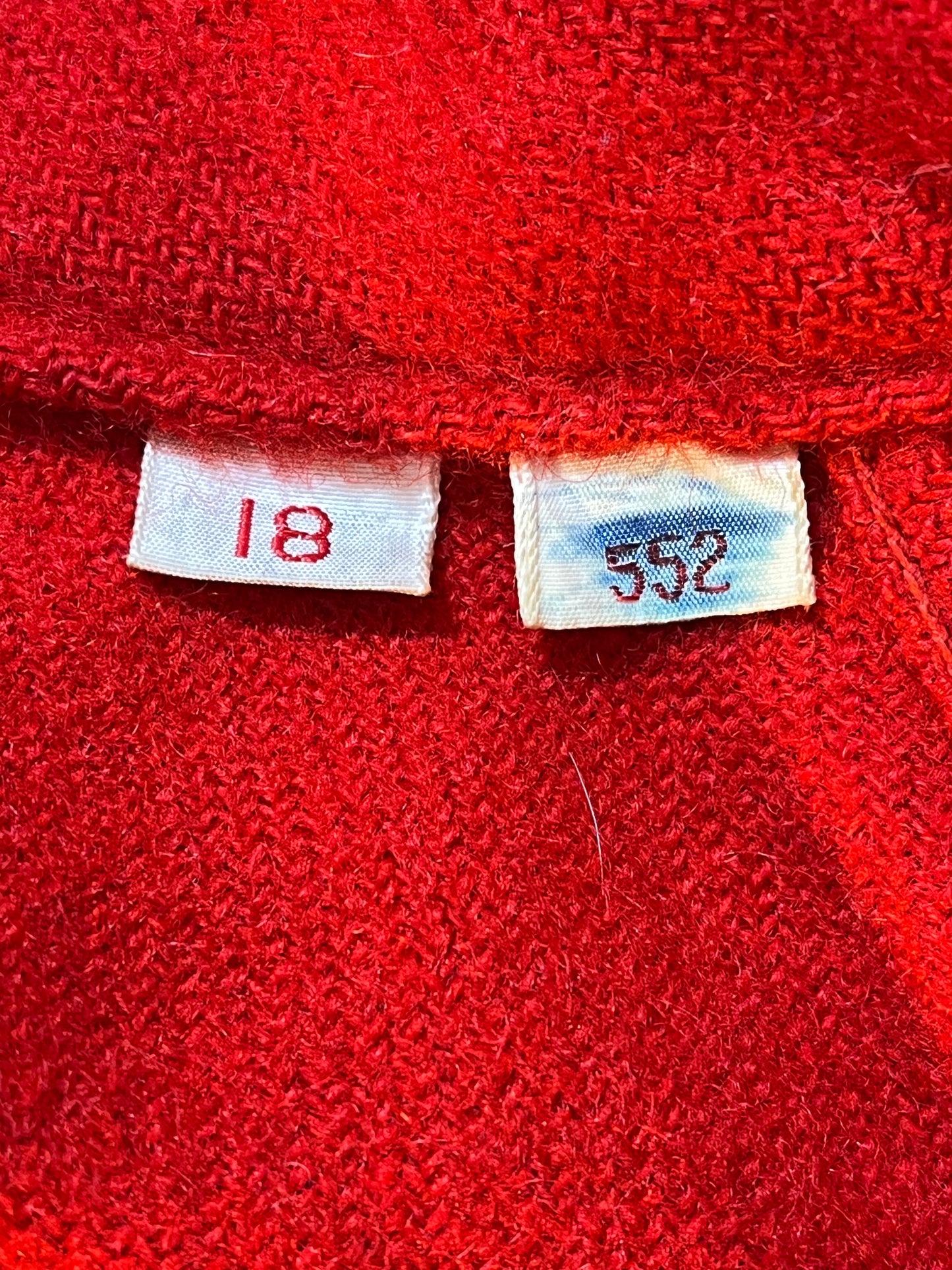 1950s Red Wool Boy Scout Button Up