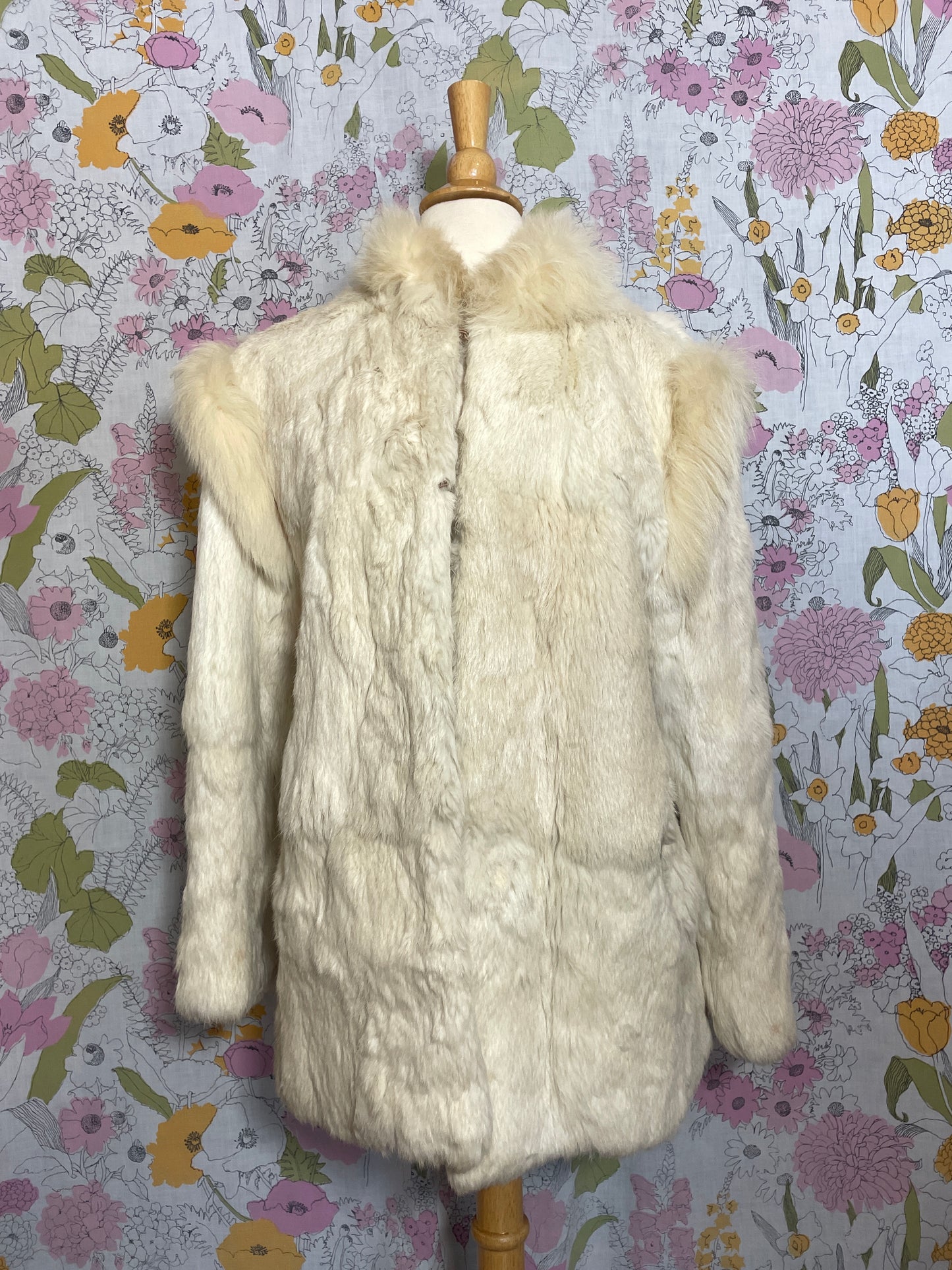 1980s White Rabbit Fur Coat