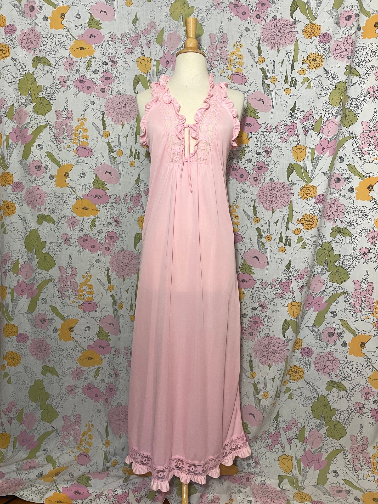 1970s Pale Pink Slip Dress