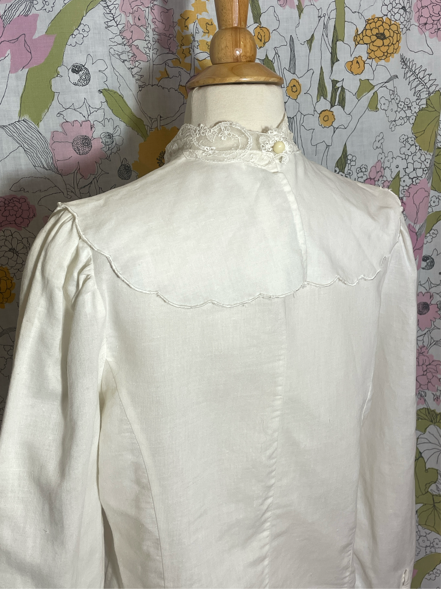 1980s Edwardian inspired blouse by Shapely