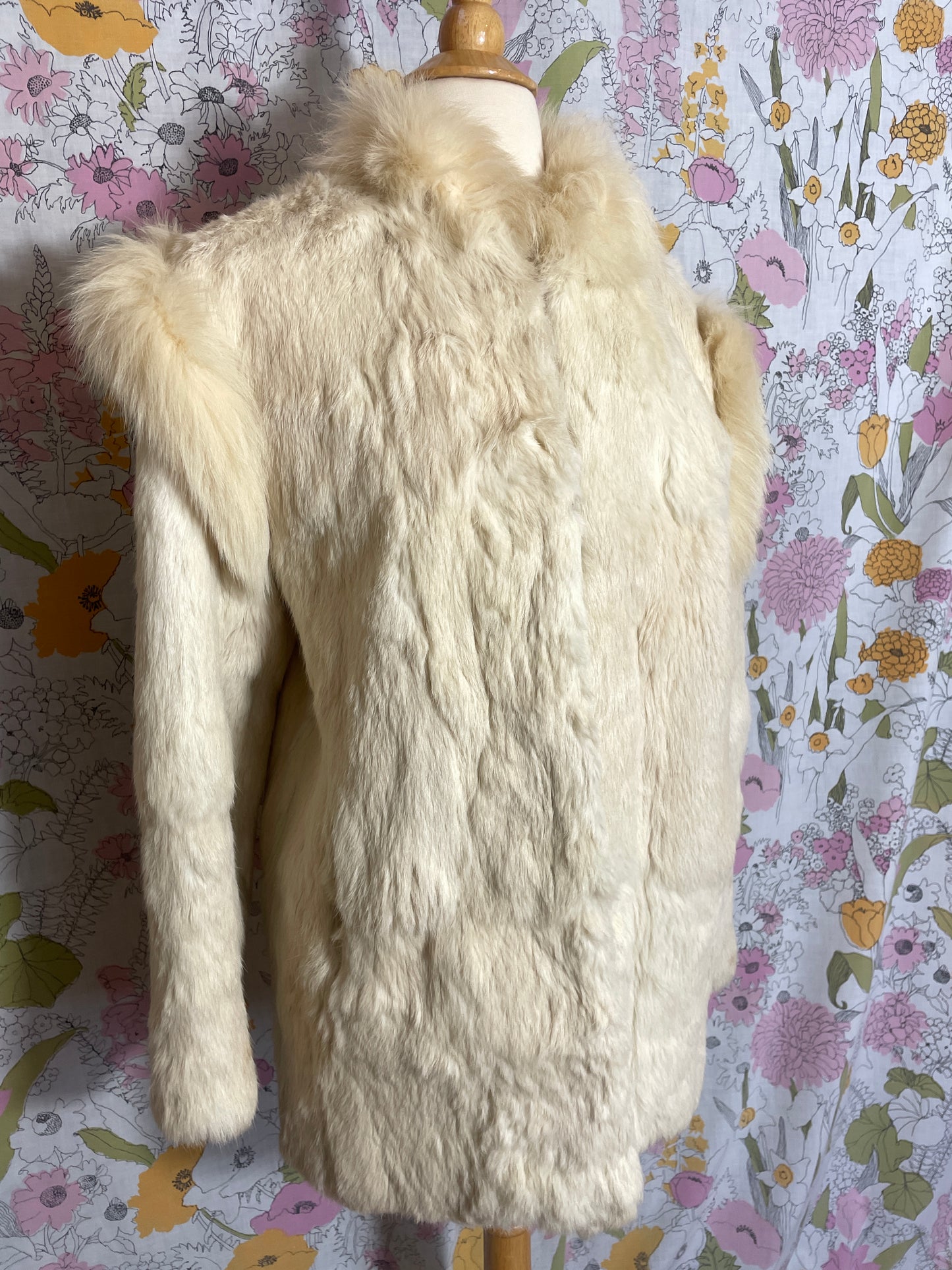 1980s White Rabbit Fur Coat