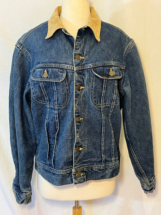 1980s Lee Storm Rider Lined Denim Jacket