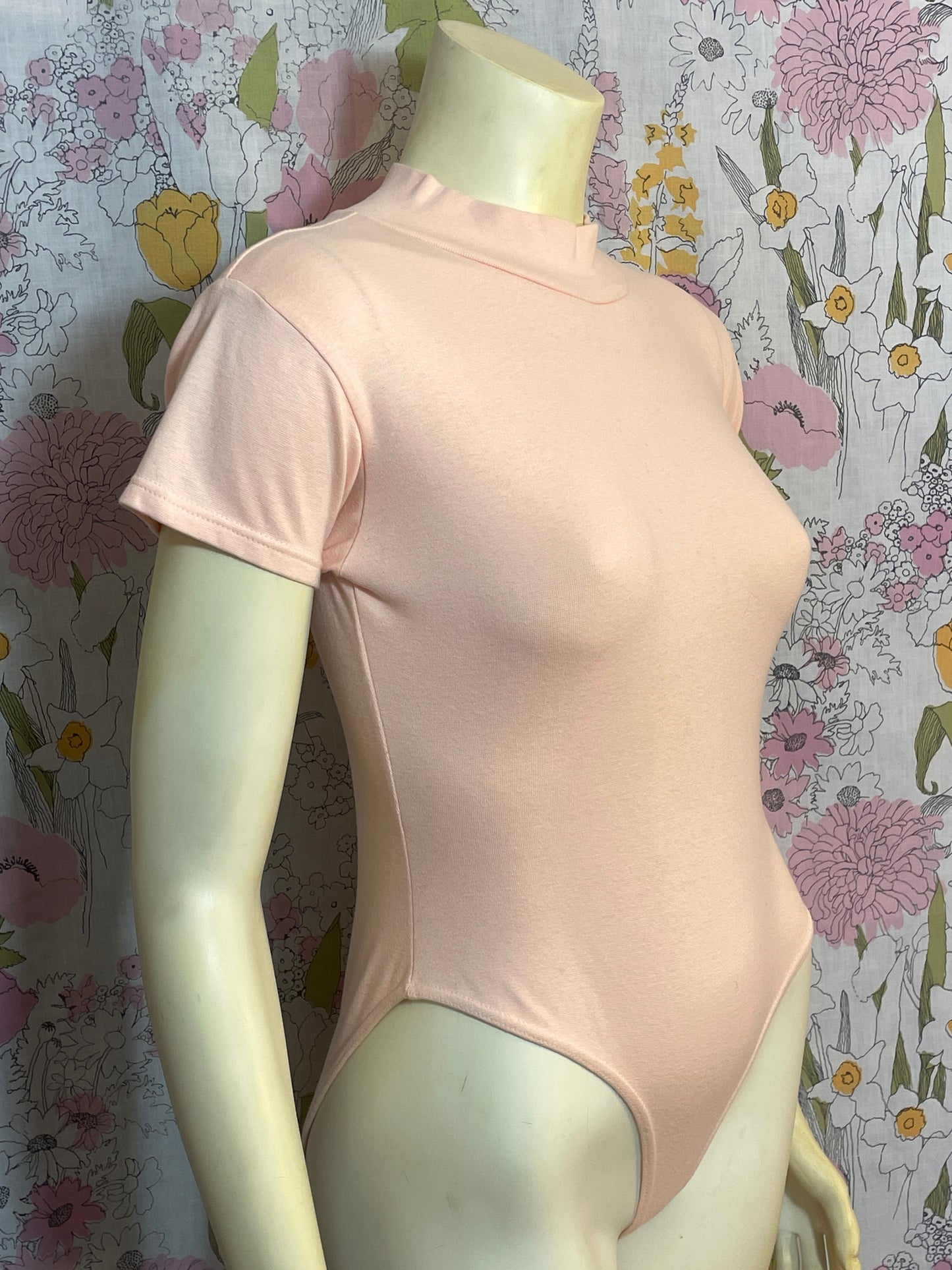 1990s Peach Pink Leotard by Sostanza