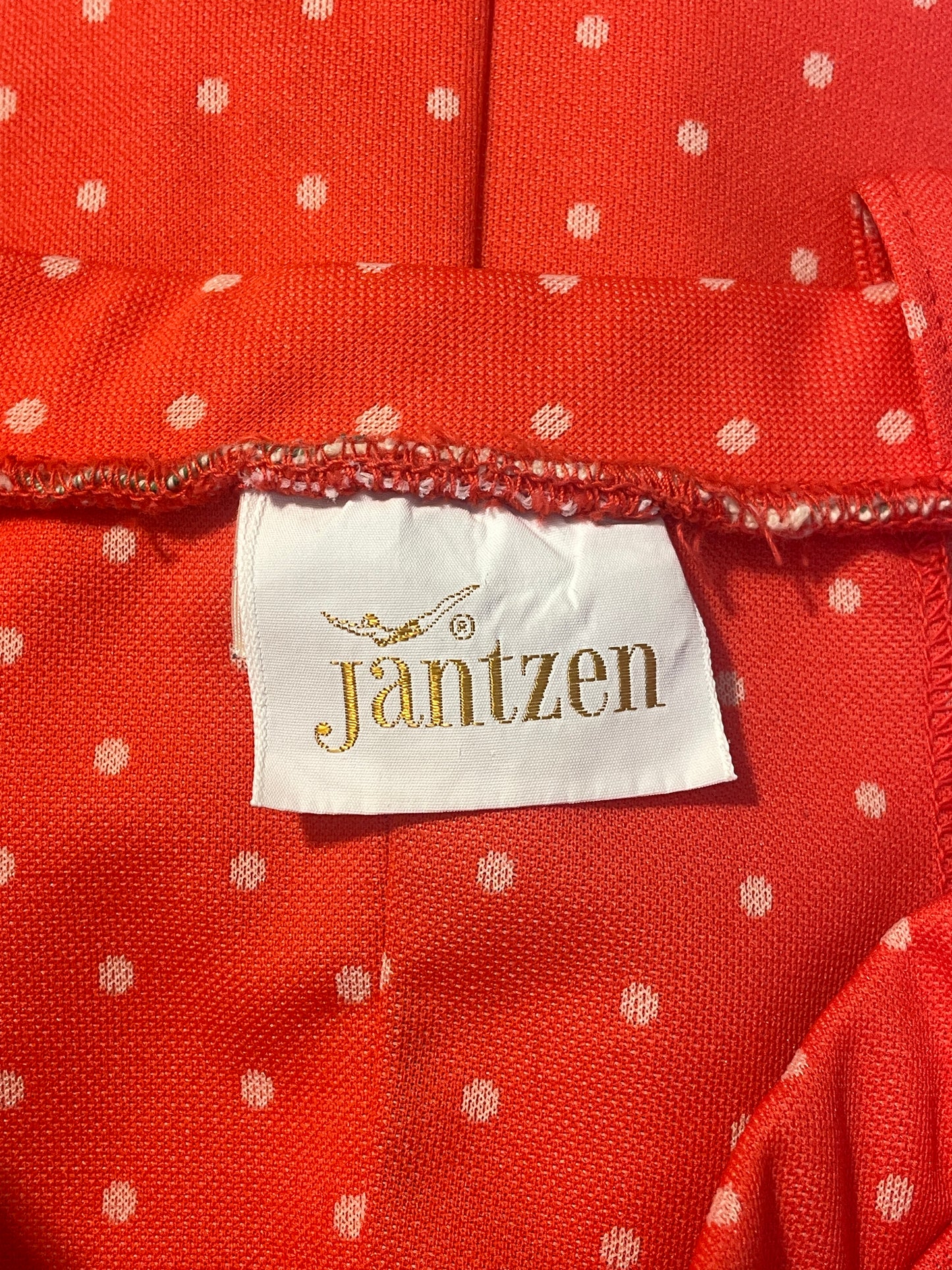 1970s Jantzen Red and White Polka Dot Skort