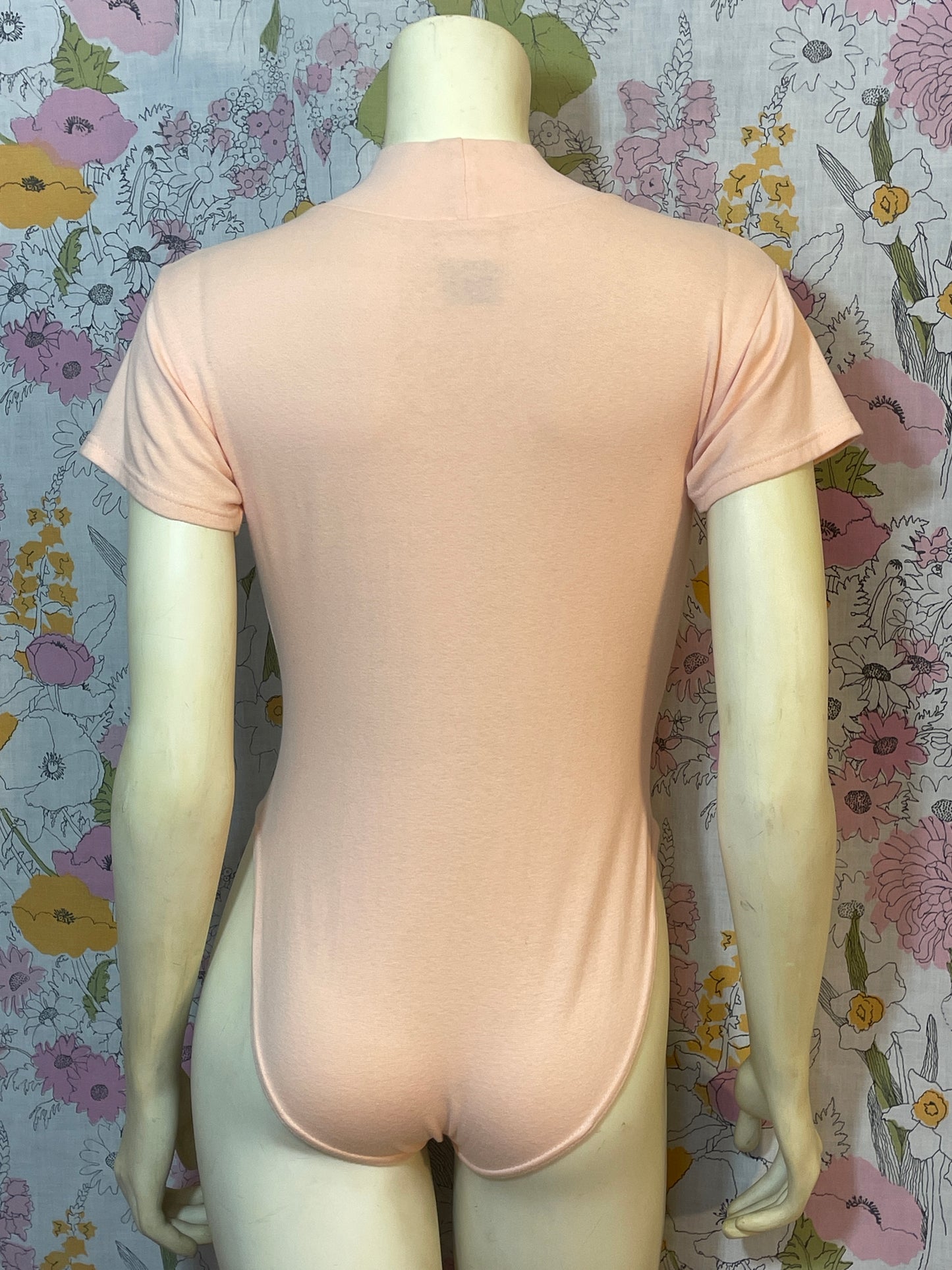 1990s Peach Pink Leotard by Sostanza