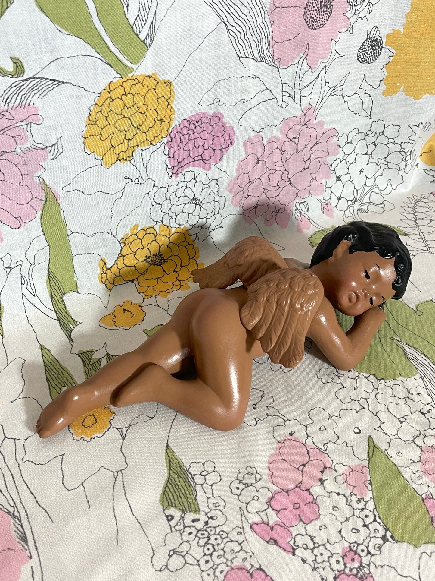 1980s Sleeping Angel Cherub Figure