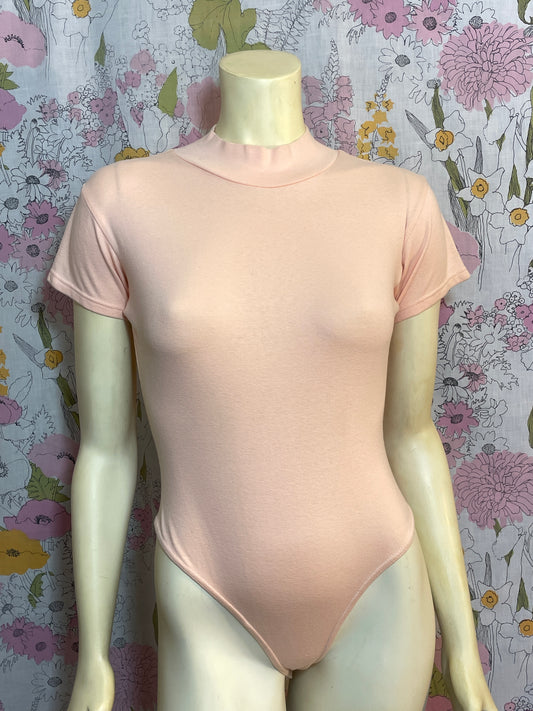 1990s Peach Pink Leotard by Sostanza