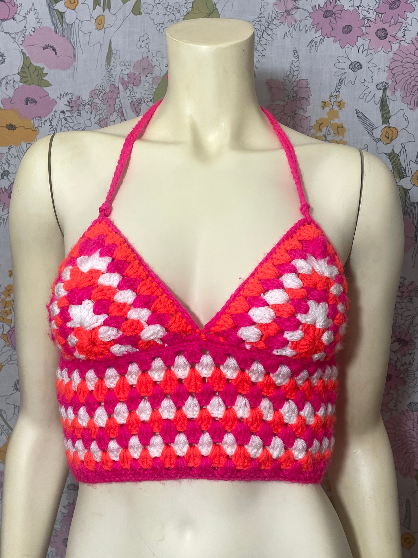 1970s Crochet Knit Halter Top