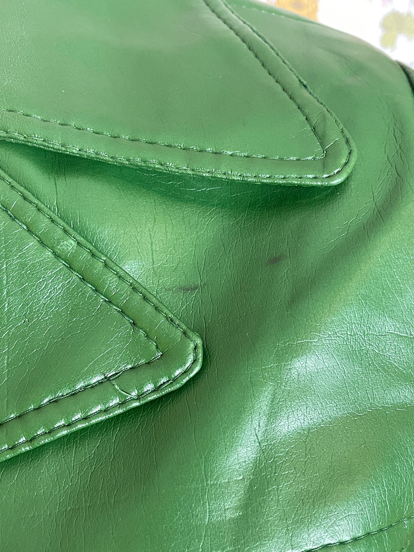 1970s Green Leather Jacket