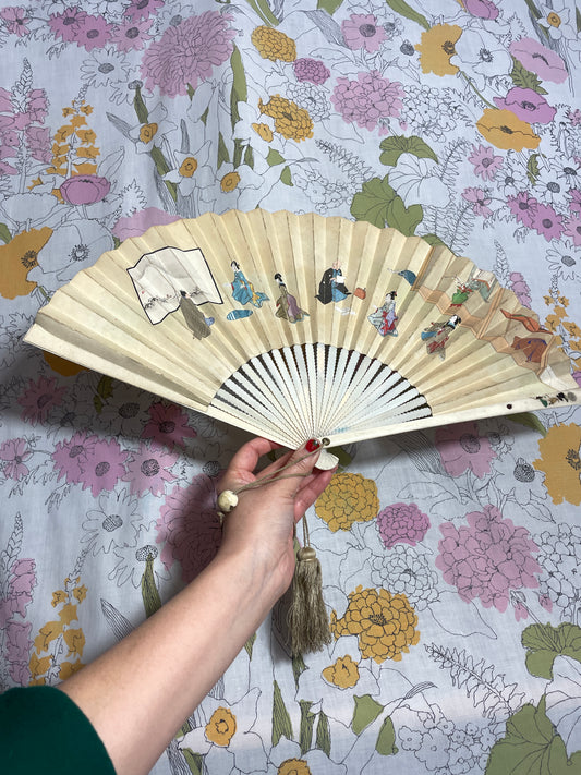 1980s Japanese Folding Fan