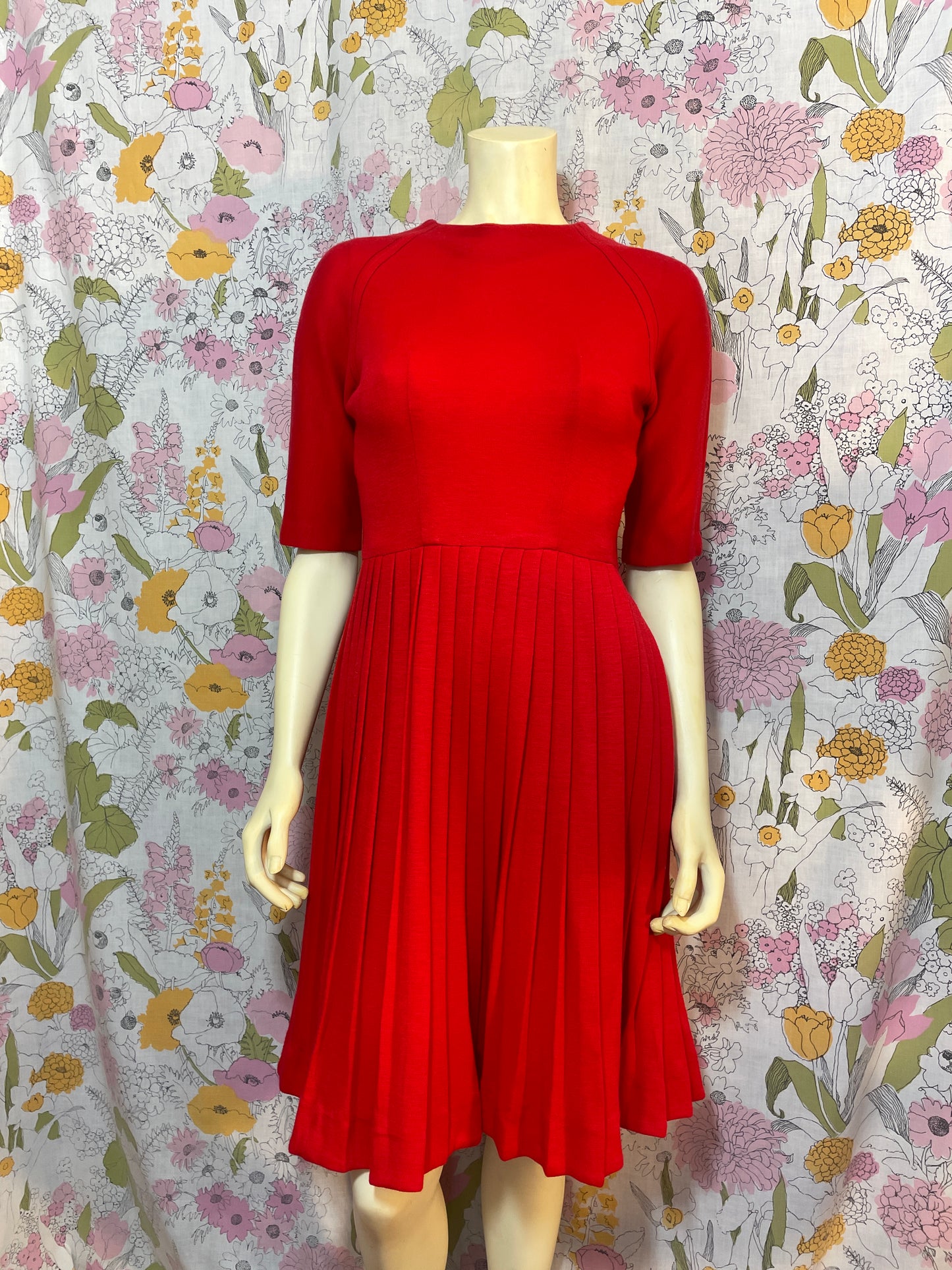 1960s Cherry Red Dress