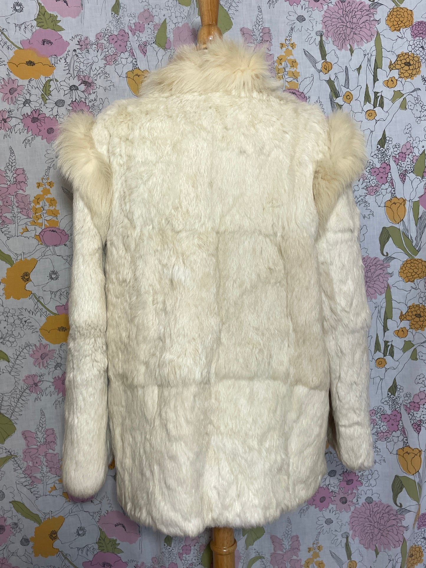 1980s White Rabbit Fur Coat