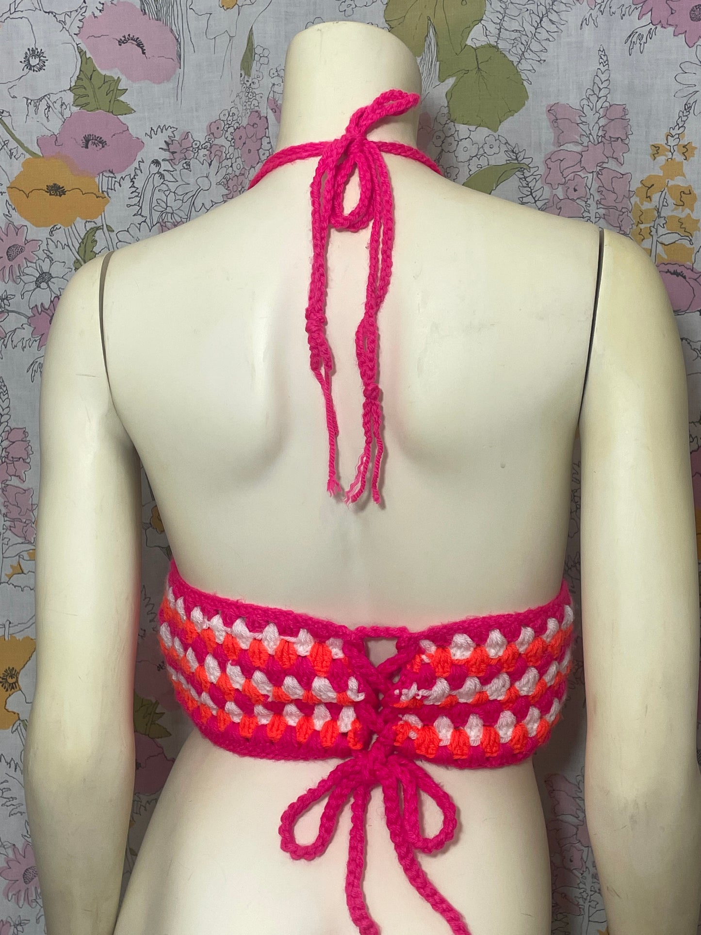 1970s Crochet Knit Halter Top