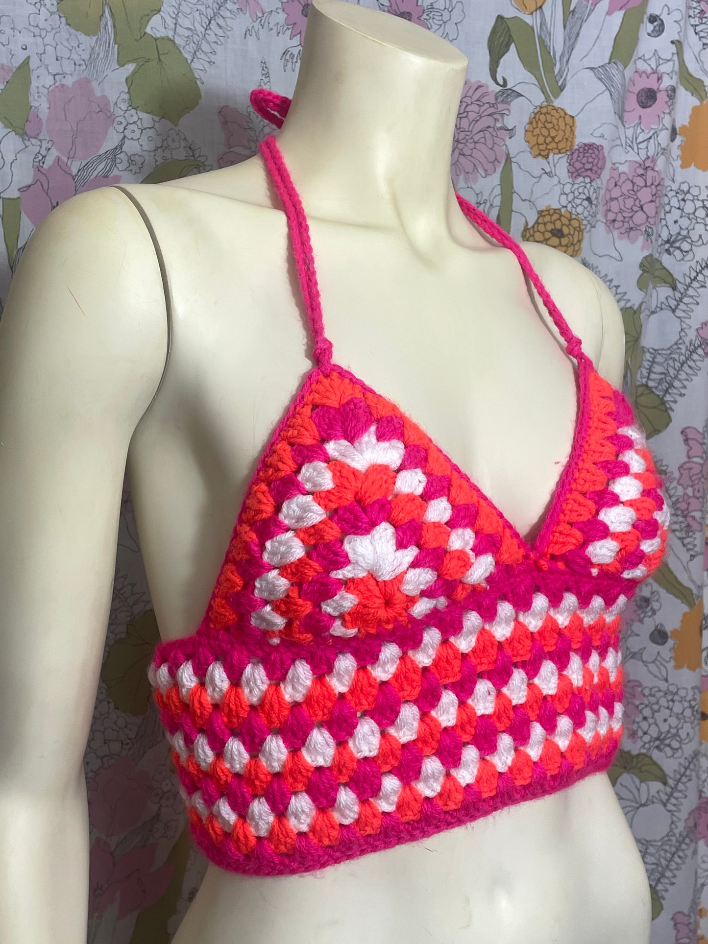 1970s Crochet Knit Halter Top