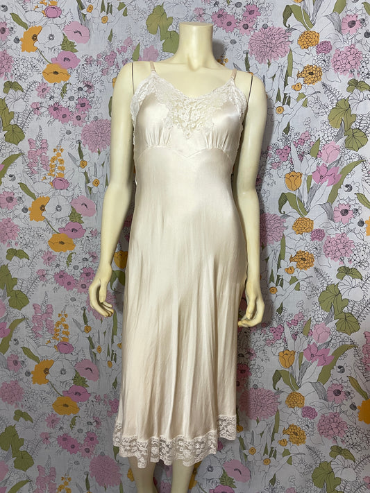 1940s Fischer Silk Slip