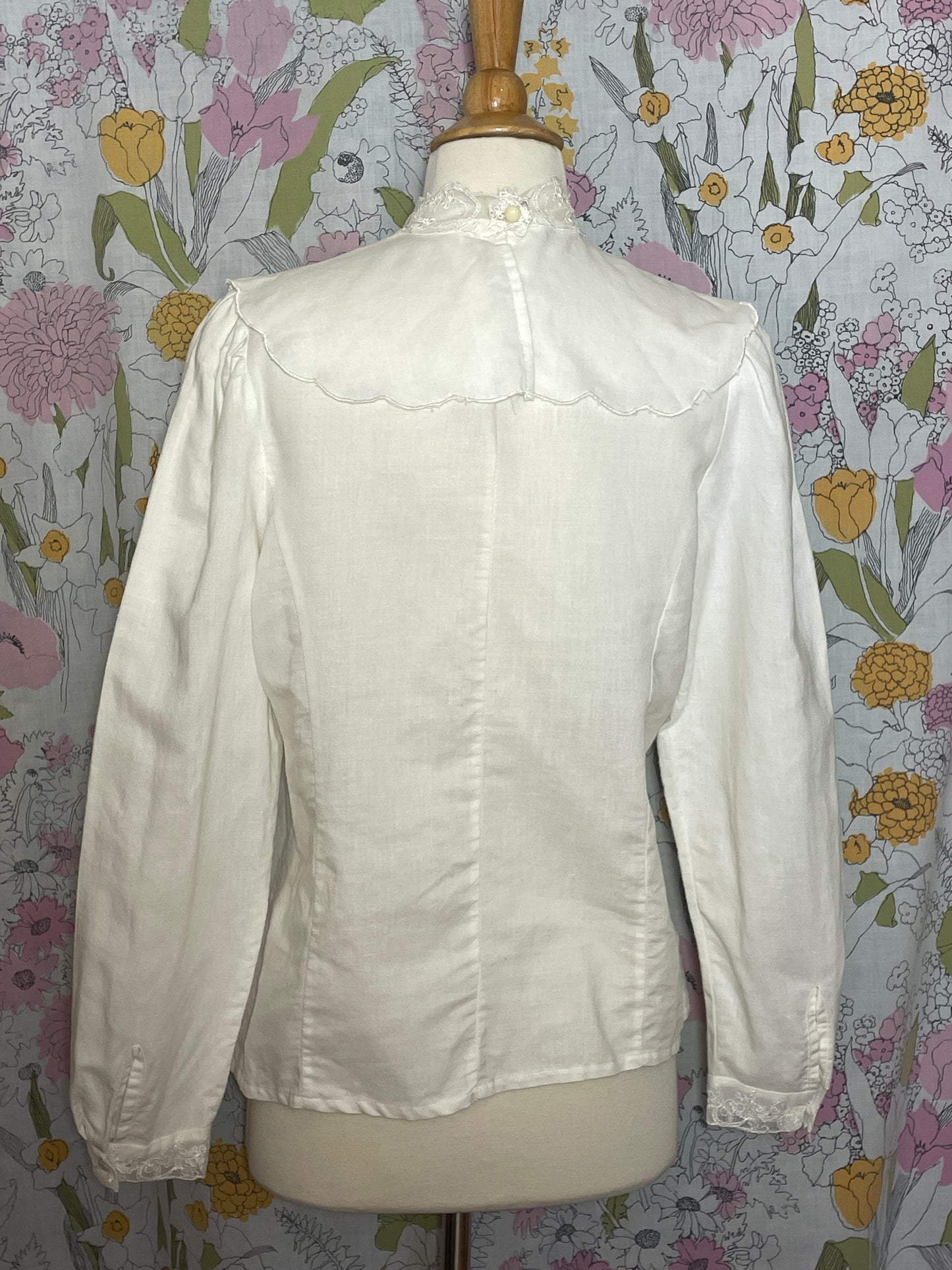 1980s Edwardian inspired blouse by Shapely