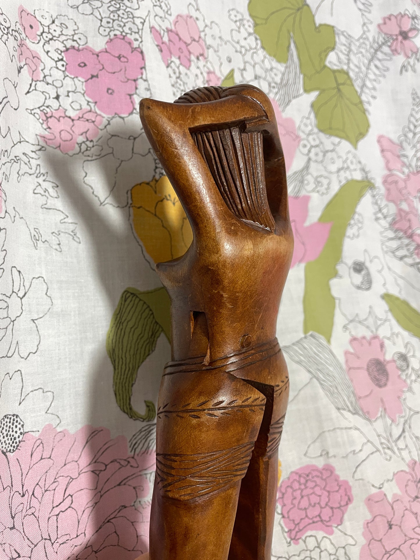 1950s Wooden Nutcracker Female Nude Topless Souvenir